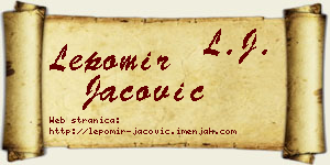 Lepomir Jačović vizit kartica